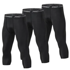 [伸縮性・吸汗速乾] 9分/7分/5分丈 コンプレッションタイツ ロングタイツ スパッツ スポーツ メンズ ショート スポーツタイツ コンプレッションカプリ ランニングウェア 3枚セット トレーニングウェア [LZLLZQ] レギンス