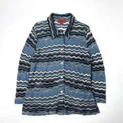 中古 ミッソーニ ニット レディース カーディガン ブルー 42