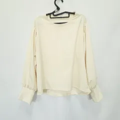 0322 ANGVELY アイボリー パフ ブラウス 長袖 フリーサイズ