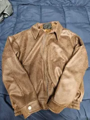 ブラックウール スウェード ジャケット M