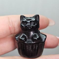 マッチョゴリラ　580g ブラックオプシディアン　置物　カービング　天然石 天然石】ブラックオプシディアン ゴリラの置物 - メルカリ