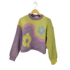 ザラ ZARA フラワープリントクルーネックニット レディース  M