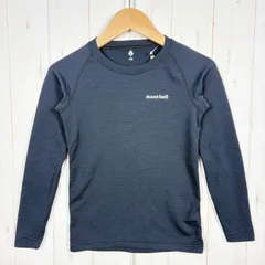 【Kid's 135 ブラック系】 Montbell ( モンベル ) ジオライン M.W. ラウンド ネック シャツ Kid's 135-150 Geoline M.W. Round Neck Shirt Kid's 135-150 ポリエステ