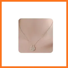 【新品】 [Mesaro] ネックレス レディース ハート ペンダント 四つ葉のクローバー 「幸運の象徴」 磁石 金属アレルギー対応 シルバー ゴールド 女性 誕生日 プレゼント 1