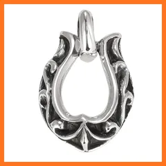 【新品】 [Four leaf] シルバー925 ホースシュー ペンダントトップ 馬蹄モチーフ チャーム チェーン別売り メンズ レディース シルバーアクセサリー (horse) 0