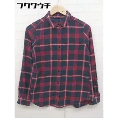 ◇ nano universe The 1st. Floor ザファーストフロアー チェック 長袖 シャツ サイズF レッド系 レディース 【中古】 【1105270002828】