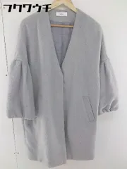 ■ select MOCA セレクトモカ 長袖 ノーカラー コート サイズM パープル系 レディース 【中古】 【1106020002563】