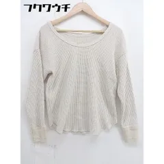 ◇ SENSE OF PLACE by URBAN RESEARCH ワッフル サーマル 長袖 カットソー サイズF ライトベージュ レディース  【1106230008980】