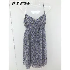 ◇ URBAN RESEARCH キャミソール　花柄　プリント　 膝丈 ワンピース サイズF ブラック　マルチ レディース  【中古】 【1107050001274】