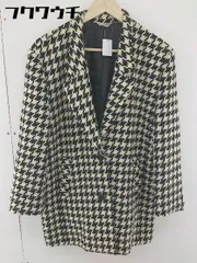 ■ ladies fashion 千鳥格子 長袖 コート サイズ11AR ベージュ系 ブラック レディース  【1107020018417】