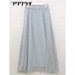 ◇ URBAN RESEARCH Sonny Label 花柄 ウエストゴム ロング フレア スカート サイズFree ライトブルー レディース  【中古】 【1107260009602】
