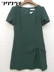 ◇ Feroux フェルゥ バックジップ　 半袖 膝丈 ワンピース サイズ2 グリーン レディース  【中古】 【1107200019302】のサムネイル