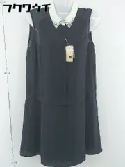 ◇ ◎ mysty woman ミスティウーマン タグ付き ノースリーブ 膝丈 ワンピース サイズM ブラック レディース  【中古】 【1108310006718】