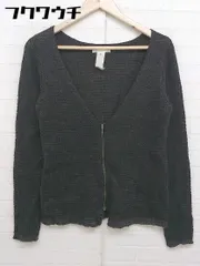 ◇ 0000 ゼロゼロゼロゼロ 長袖 ニット ジップアップ ジャケット カーディガン サイズU グレー レディース  【中古】 【1108300002805】