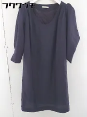 ◇ La TOTALITE ラ トータリテ 七分袖 ミニ ワンピース パープル レディース  【中古】 【1109100016825】