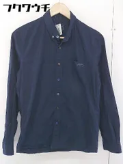 ◇ nano universe The 1st. Floor Standard ボタンダウン BD 長袖 シャツ サイズS ネイビー メンズ  【中古】 【1109130007855】