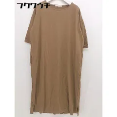 ◇ SHOO・LA・RUE シューラルー 五分袖 膝下丈 ワンピース サイズL キャメル レディース  【中古】 【1109220006270】