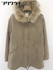 ■ ◎ LOWRYS FARM ローリーズファーム ライナー付 ラクーンファー 長袖 モッズ コート サイズL カーキ レディース  【1109240003150】