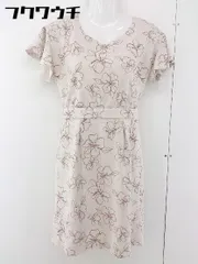 ◇ PROPORTION BODY DRESSING 花柄 フラワー バックジップ 半袖 ミニ ワンピース サイズ1 ベージュ レディース  【1109280007613】