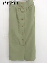 ◇ an another angelus アンアナザーアンジェラス フロントボタン ロング タイト スカート サイズ F グリーン レディース  【1109300006367】