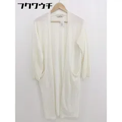 ◇ TORRAZZODONNA トラッツォドンナ リネン混 ロング ニット 長袖 カーディガン 表記なし ホワイト レディース  【1110010013118】