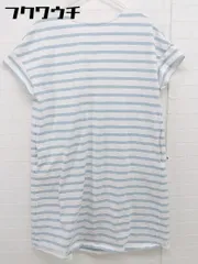 ◇ URBAN RESEARCH DOORS ボーダー 半袖 ミニ ワンピース サイズOne ホワイト ライトブルー系 レディース  【中古】 【1110070012892】