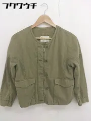 ◇ MACPHEE マカフィー TOMORROWLAND ジップアップ 長袖 ノーカラー ジャケット サイズM カーキ レディース  【1110050005999】のサムネイル