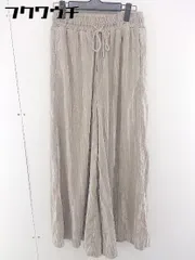 ◇ SENSE OF PLACE by URBAN RESEARCH ウエストゴム ベロア ワイド パンツ サイズF ベージュ レディース  【1110050004152】