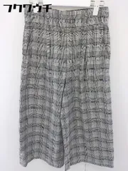 ◇ UNTITLED アンタイトル チェック ワイド パンツ サイズ2 グレー ブラック レディース  【中古】 【1110120005935】
