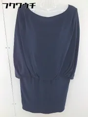 ◇ ◎ ●未使用● GIRL タグ ケープスリーブ Iライン ノースリーブ ミニ ドレス ワンピース サイズ L ネイビー レディース  【1110120002101】