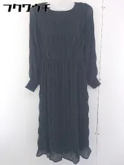 ◇ natural couture NICE CLAUP 長袖 ロング ワンピース ブラック レディース  【中古】 【1110200012150】