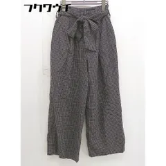 ◇ ◎ green label relaxing UNITED ARROWS チェック ワイドパンツ サイズ36 ブラウン レディース  【中古】 【1110270010001】