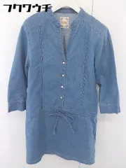 ◇ BEAMS HEART ビームス ハート スキッパー 長袖 ミニ デニム ワンピース インディゴ レディース  【中古】 【1111100009264】