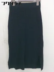 ◇ green label relaxing UNITED ARROWS ウエストゴム スリット 膝丈 ナロー スカート ネイビー レディース  【中古】 【1111150003021】
