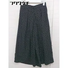 ◇ BEAMS HEART ビームス ハート ドット 水玉 七分丈 サブリナ ワイド パンツ ブラック ホワイト系 レディース  【中古】 【1111220015473】