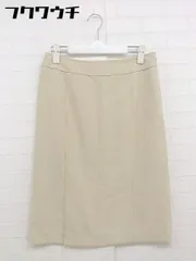 ◇ TRANS WORK トランスワーク サイドジップ スリット 膝丈 タイト スカート サイズ11 ベージュ レディース  【中古】 【1111250006601】