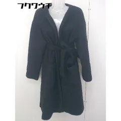 ■ ◎ DIRECTOIRE ディレクトワール 長袖 ノーカラー コート サイズ38 ブラック レディース  【中古】 【1112220002814】