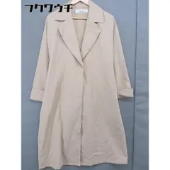 ◇ ◎ natural couture ナチュラルクチュール 薄手 長袖 チェスターコート サイズF ベージュ レディース  【中古】 【1112290003414】のサムネイル