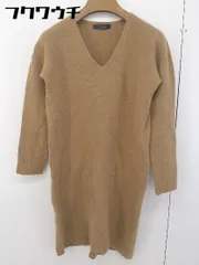 ◇ URBAN RESEARCH ROSSO ロッソ ウール Vネック 長袖 ニット セーター チュニック サイズF ブラウン系 レディース  【中古】 【1201110005520】