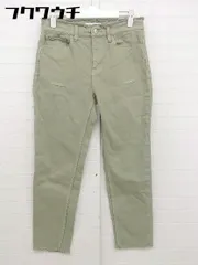 ◇ Healthy denim ヘルシーデニム ストレッチ ダメージ加工 カットオフ パンツ サイズ24 カーキ レディース  【中古】 【1201130003025】