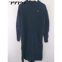◇ Arnold Palmer アーノルドパーマー チェック 長袖 膝下丈 ニット ワンピース サイズM ネイビー マルチ レディース  【中古】 【1201310000974】