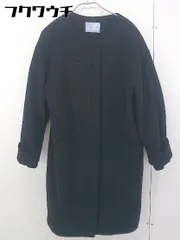 ■ Simplicite シンプリシテェ ジップアップ 長袖 ノーカラー コクーン コート ブラック レディース  【中古】 【1201260001380】