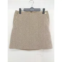 ◇ EMMEL REFINES エメルリファインズ 総刺繍 ミニ 台形 スカート サイズM ベージュ マルチ レディース  【中古】 【1203220000471】