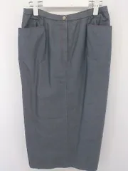 ◇ Leilian レリアン 大きいサイズ バックスリット 膝下丈 タイト スカート サイズ13+ グレー系 レディース  【中古】 【1203310008752】