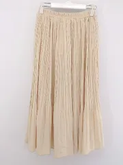 ◇ one after another NICE CLAUP ウエストゴム ロング ギャザー スカート サイズF ライトベージュ レディース P  【中古】 【1209090004601】
