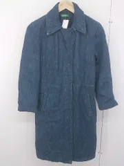 ◇ ◎ UNITED COLORS OF BENETTON ウエストベルト付き 長袖 デニム コート サイズXS インディゴ レディース  【中古】 【1206280008401】