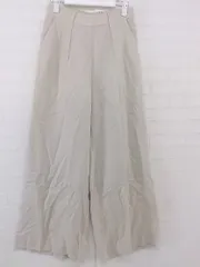 ◇ ◎ SALON adam et rope サロン アダム エ ロペ リネン混 ワイド パンツ サイズS ベージュ系 レディース P  【中古】 【1210180009901】