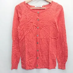 ◇ ⊇ FORK&SPOON URBAN RESEARCH 長袖 ニットカーディガン サイズ1 オレンジ ホワイト系 レディース E  【1410100002627】