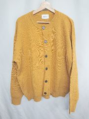 ◇ ⊇ EMMA CLOTHES 엠마 클로즈 두꺼운 긴팔 가디건 사이즈 L 옐로우계 맨즈 E [1410100011841]