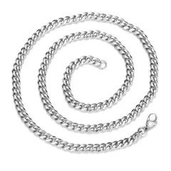 ☆ 50シルバー ☆ ネックレス[銀色 6面カット 幅5mm]  チェーンネックレス メンズ 喜平ネックレス 喜平 ネックレス チェーン ネックレスチェーン キヘイネックレス 喜平チェーン キヘイチェーン 首飾り メンズネックレス 5mm幅 6面 男性 男子